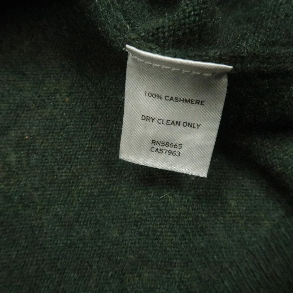 Nordstrom Sweater Mens Large Green 100% Cashmere Mens Shop Pullover Crew Jumper